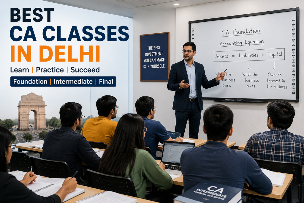 Best CA Classes in Delhi – Students learning from expert Chartered Accountancy faculty